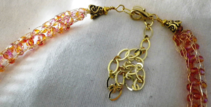 pink yellow clasp